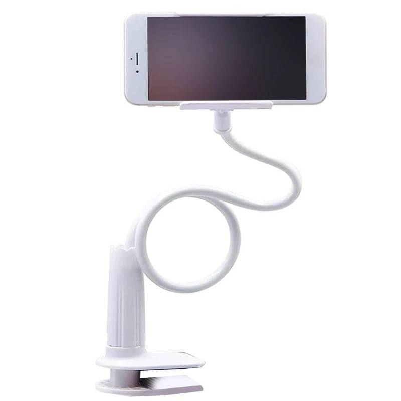

Phone Holder Bed Gooseneck Mount Flexible Arm 360 Mount Clip Bracket Clamp Stand for Cell Phone Tablet Black White