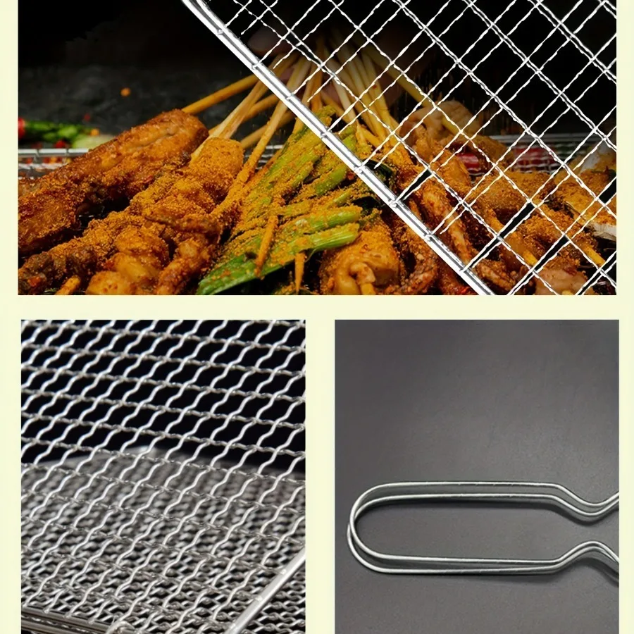 Двойной гриль для рыбы сетка с ручкой клипсой