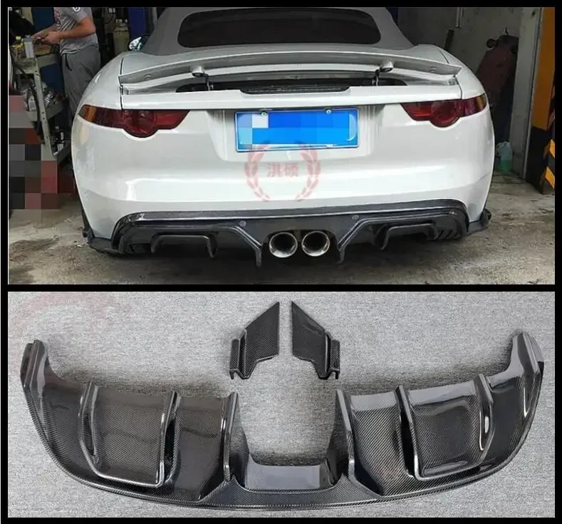 Задний бампер из настоящего углеродного волокна диффузор багажника боковые