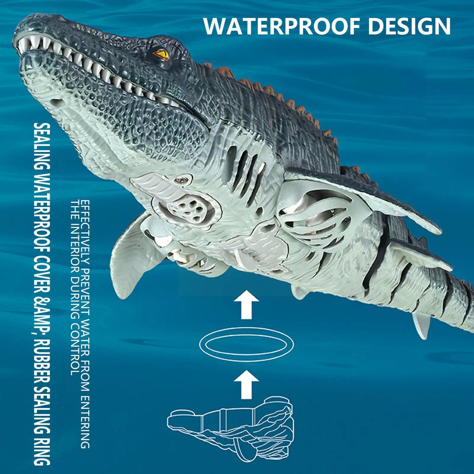 

2,4G пульт дистанционного управления мосазавр Юрского периода игрушка динозавр имитация мосазавра модель для детей Подарки U3I4