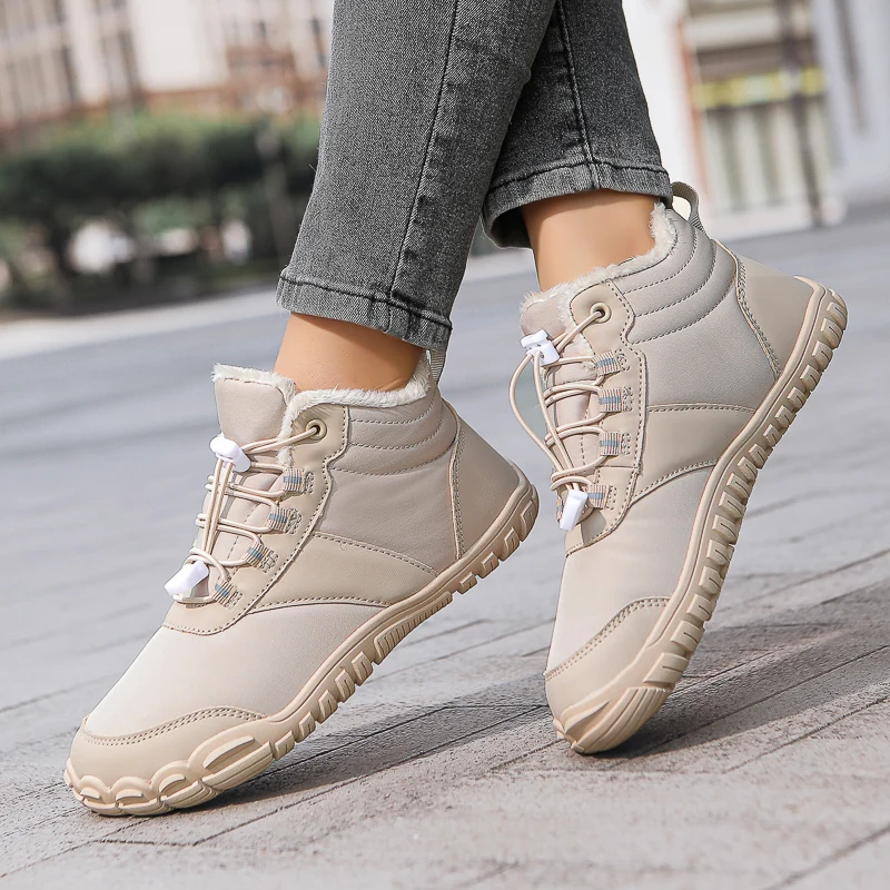 Коричневые туристические ботинки унисекс женские зимние водонепроницаемые