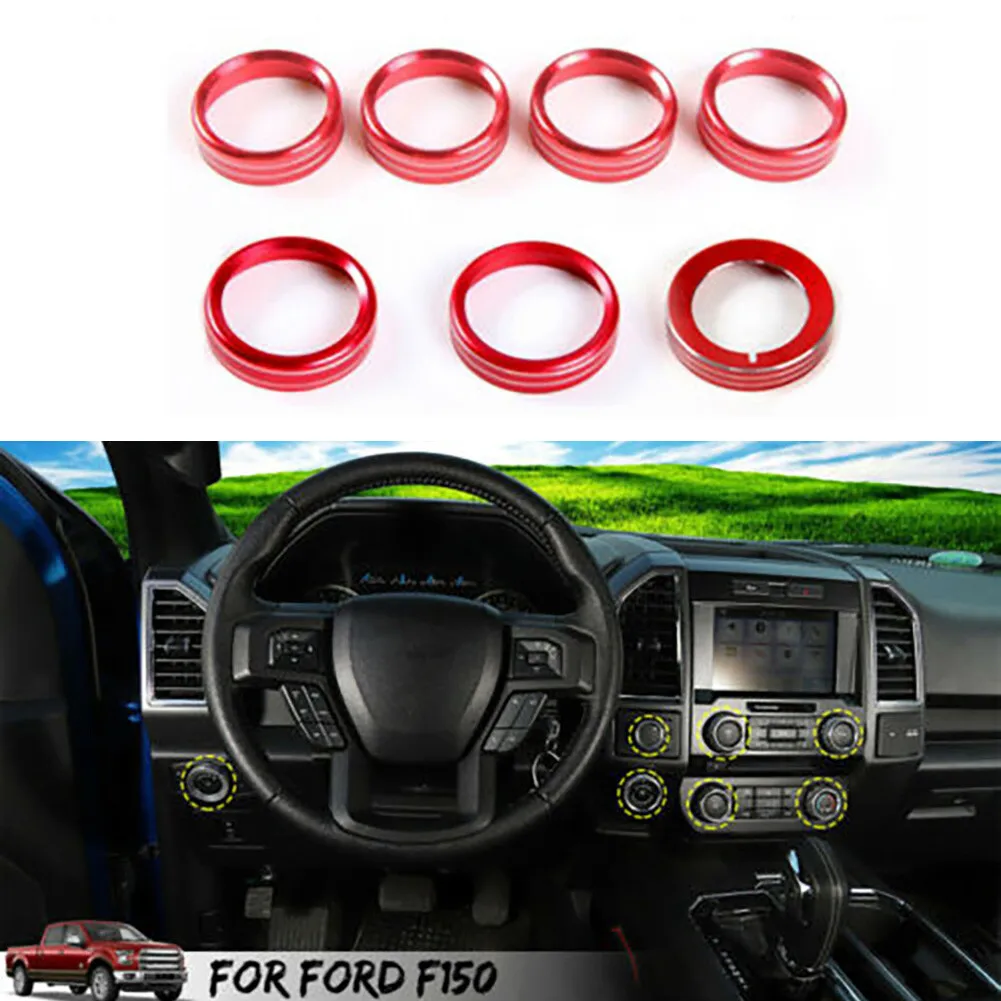 

Headlight Air Condition Switch Cover Knob Replace Replacement Trim 7pcs