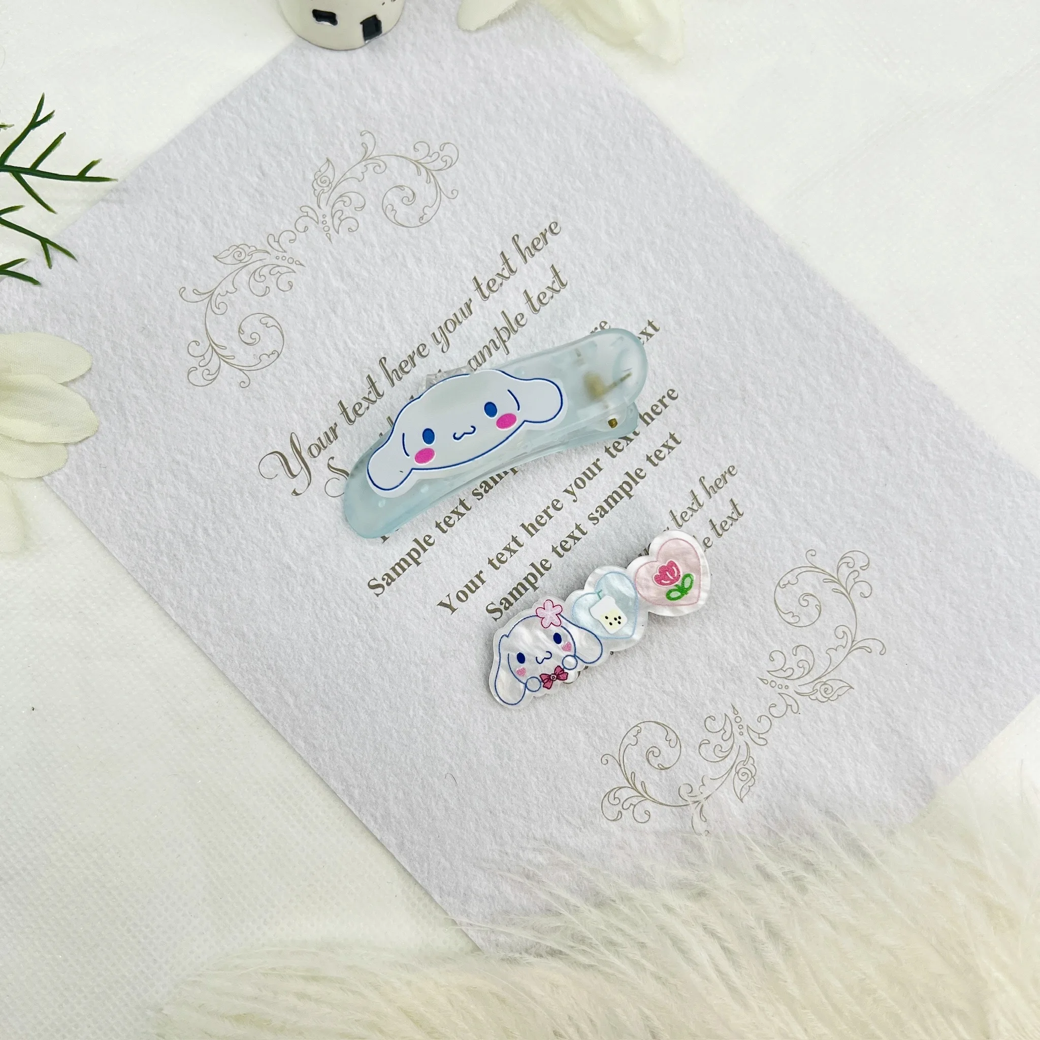 Аниме Hellokitty Melody Cinnamoroll Заколки Для Волос Женские Капли Воды Блестящие Скользящие