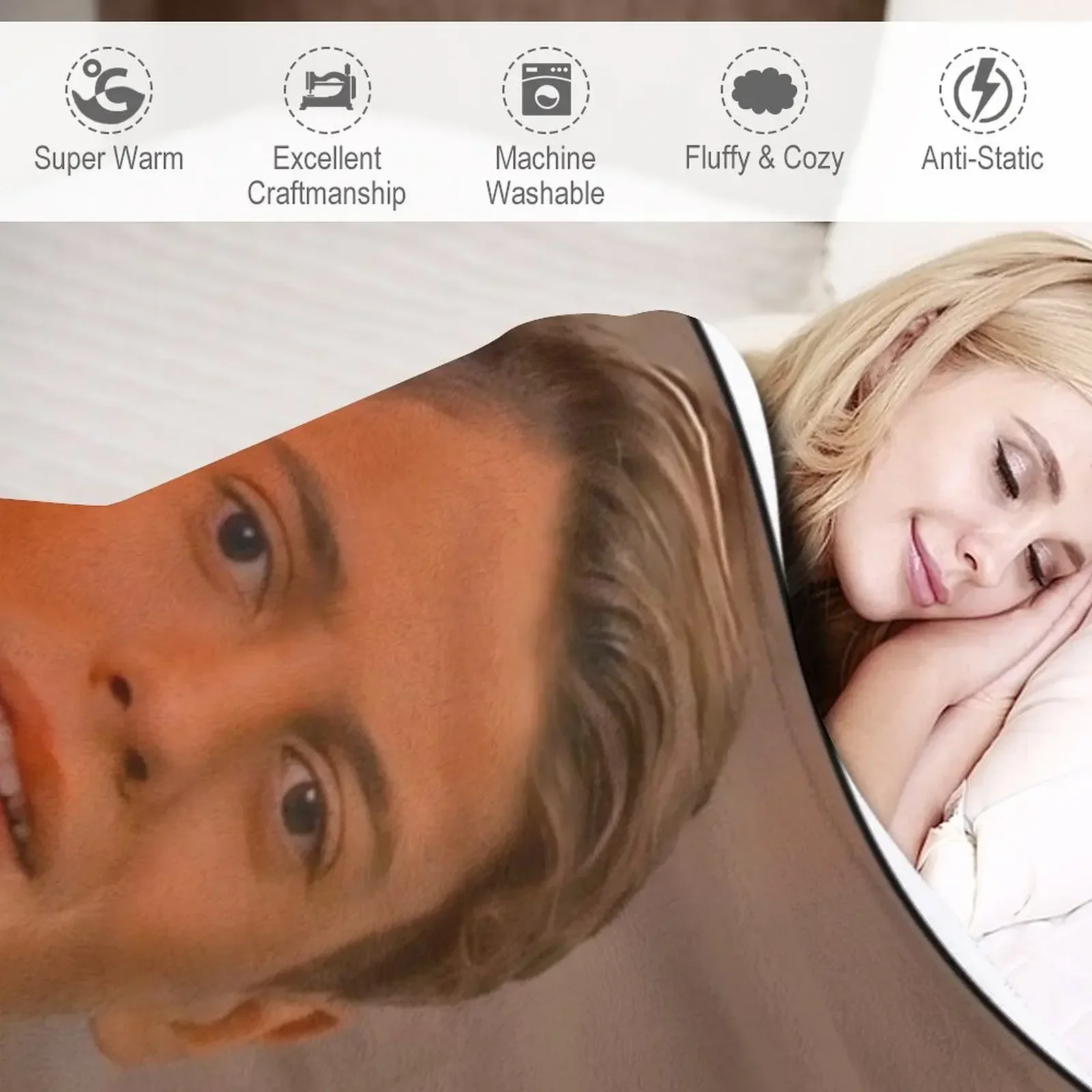 Летний плед-одеяло с принтом Генри Харта