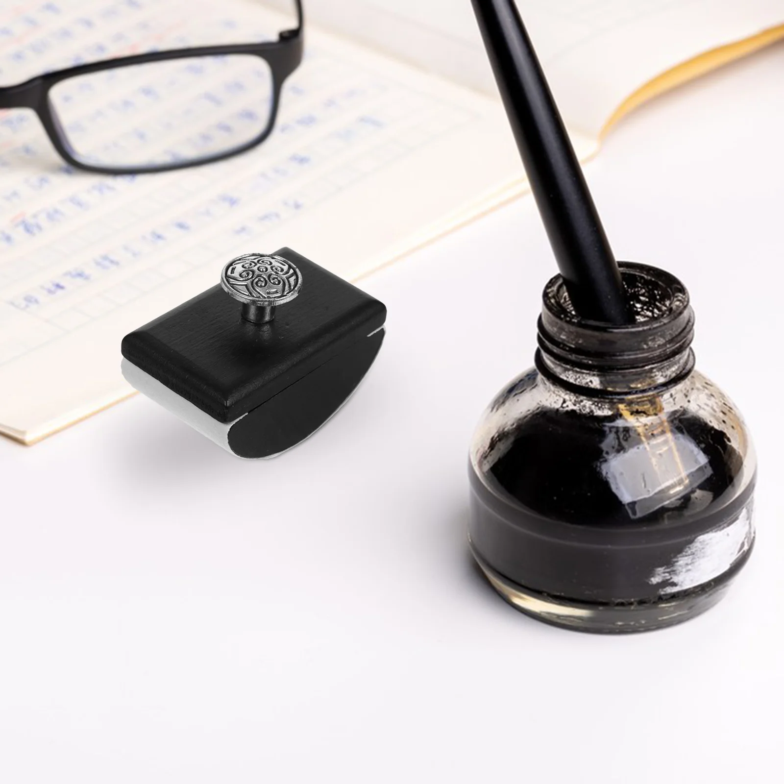 Note Pad Ink Absorber Craft Rocker Blotter Pre-Cut Paper Creative Mix Small Office Desk Wooden Student