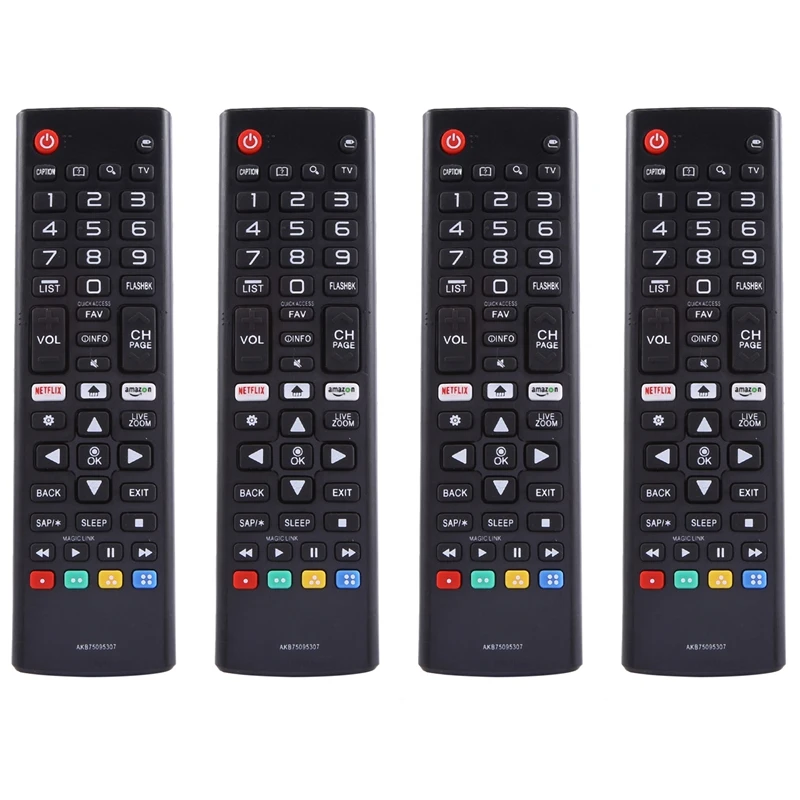 

4X New Smart TV Remote Control For Lg Akb75095307 Lcd LED Hdtv Tvs Lj & Uj Serie