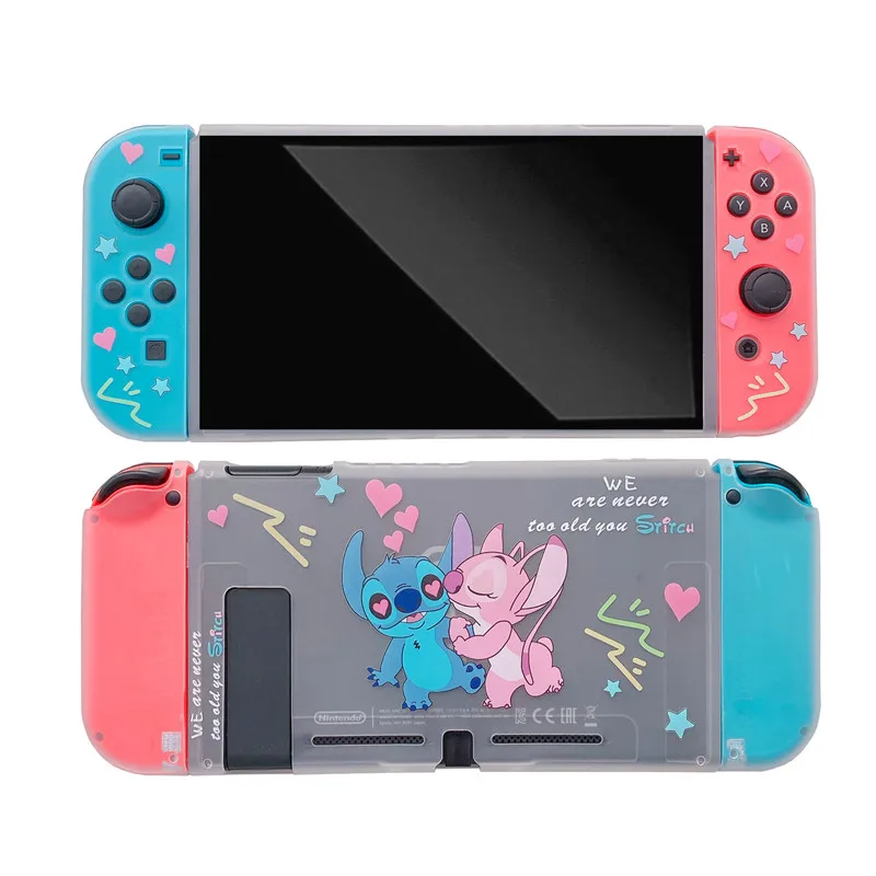 

Disney Stitch Soft TPU Skin Protective Case for Nintendo Switch NS Joy-Con Controller Protection Back Housing Shell Cover
