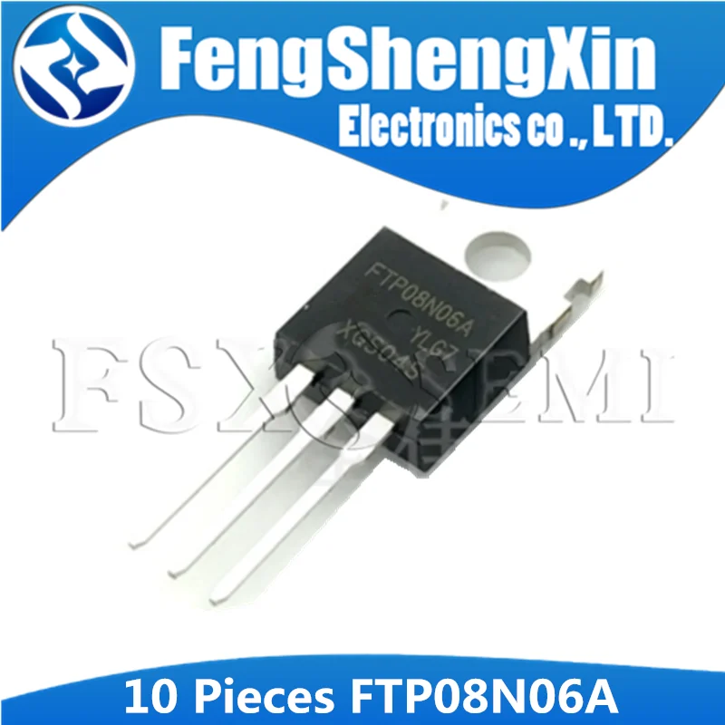 

10pcs FTP08N06A TO-220 FTP08N06 TO220 08N06 MOS field effect transistor