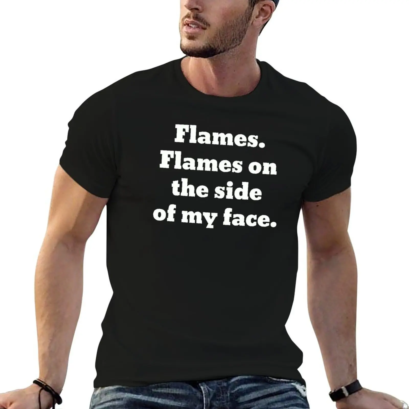 Футболка Flames on the Side of My Face Clue рубашки с рисунком аниме роскошная мужская одежда