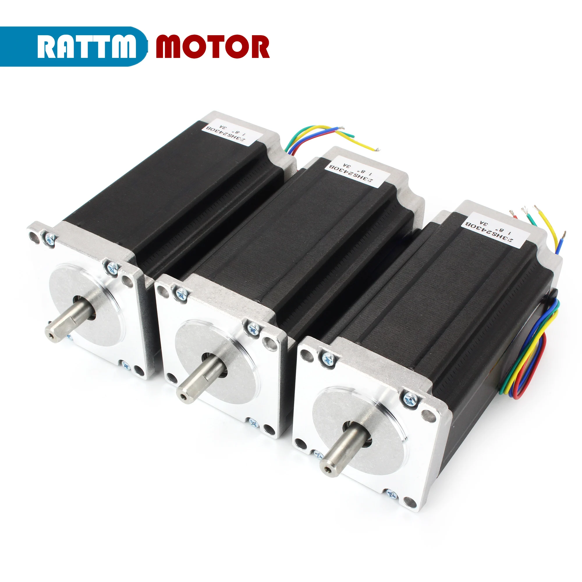 [В НАЛИЧИИ ЕС] 3 шт. или 4 шт. шаговый Электродвигатель с ЧПУ Nema23 (двойной вал) 112 мм/425 унции-in /3A шаговый Электродвигатель с ЧПУ