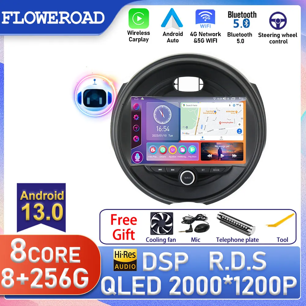 

Car Radio For BMW MINI COOPER F54 F55 F56 F60 2014-2019 Android Auto Multimedia Player Navigation GPS Stereo Carplay No 2DIN DVD