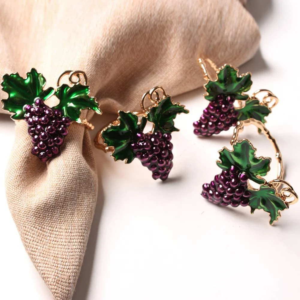 Кольца для салфеток пряжки с фруктами кольцо виноградом свадебное