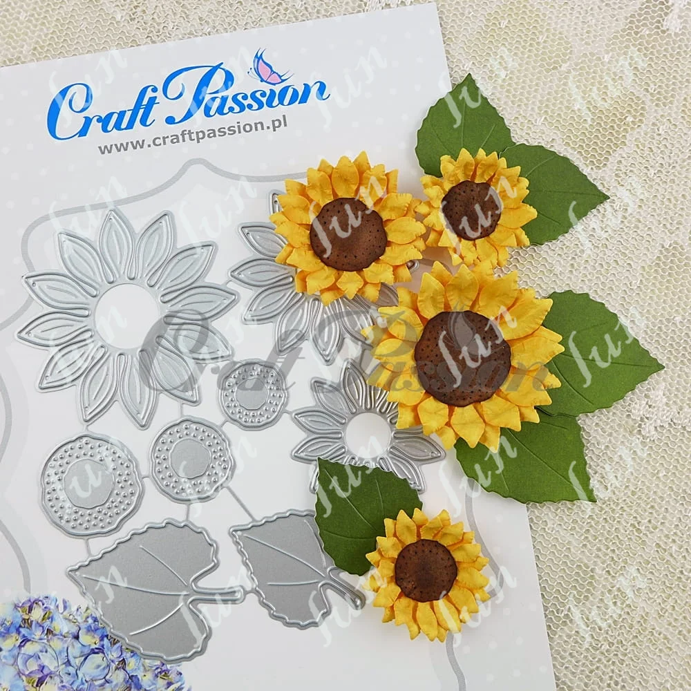 

Sunflowers and Leaves Metal Cutting Dies Diy Handmade Embossing Stencil Making Scrapbook Diary Greeting Card Decoration 2023 New