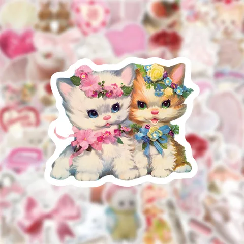 GOGOTU розовые наклейки с мультяшной эстетикой