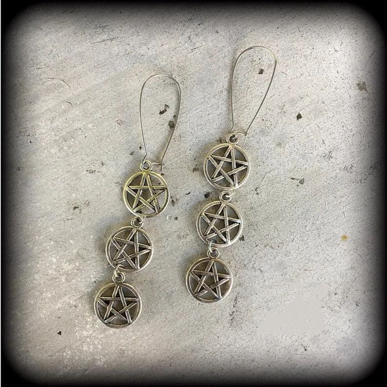 

New Products Hot Selling Fashion Trend Jewelry Creative Design Pentagram Chain Pendant Earring Jewelry