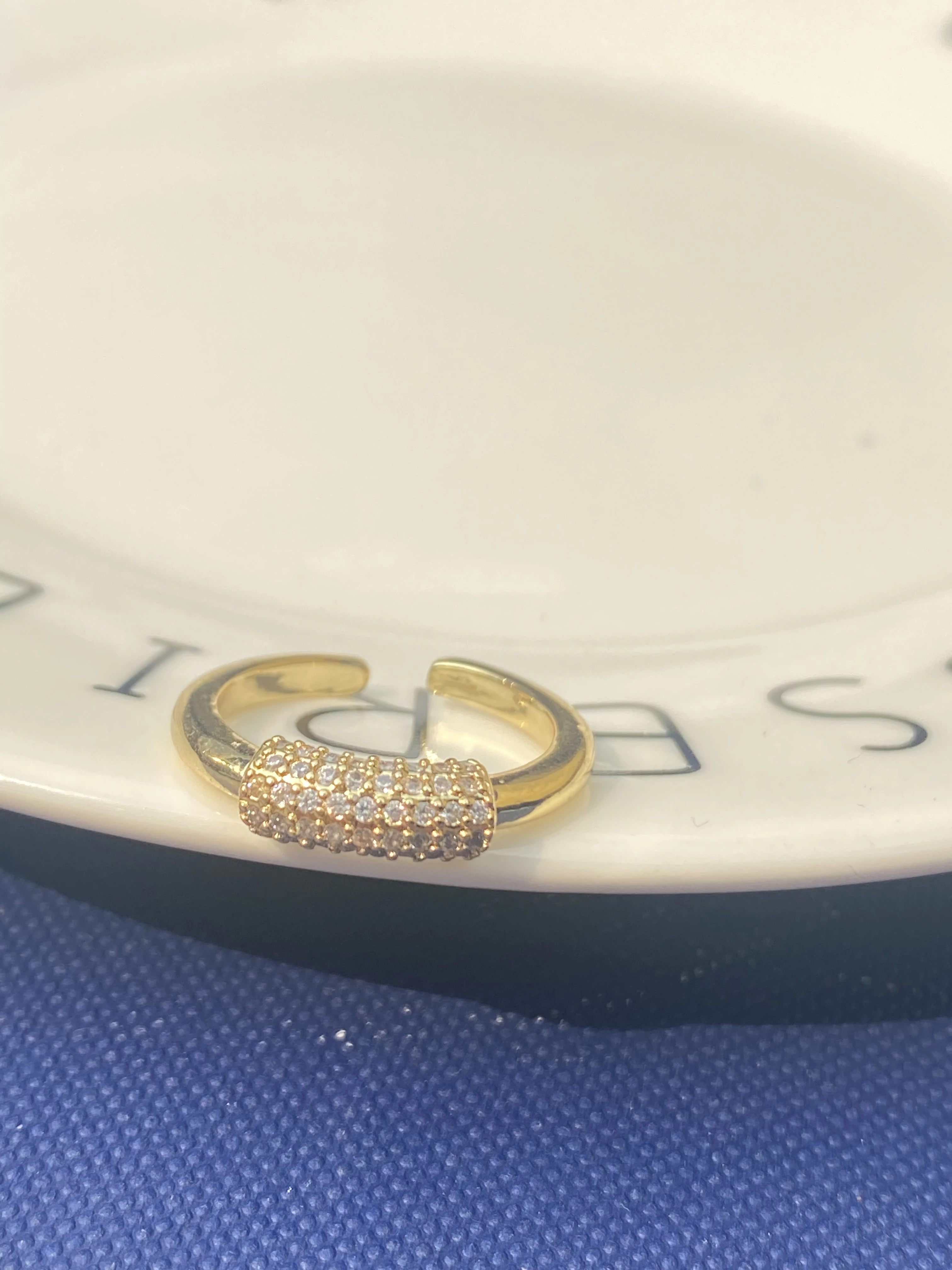 

Vintage CZ Wedding Band Bridal Anniversary Ring Antique Art Deco Dress Jewelry