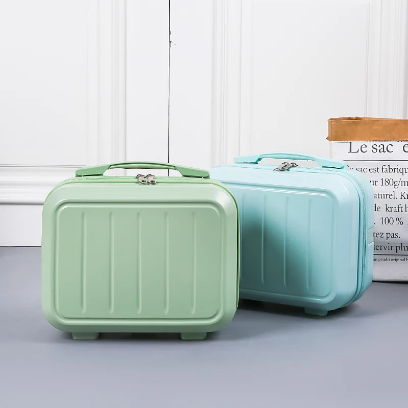 Mini Travel Hand Luggage Cosmetic Case for Women Small Portable Carrying Pouch Suitcase for Makeup Multifunctional Storage