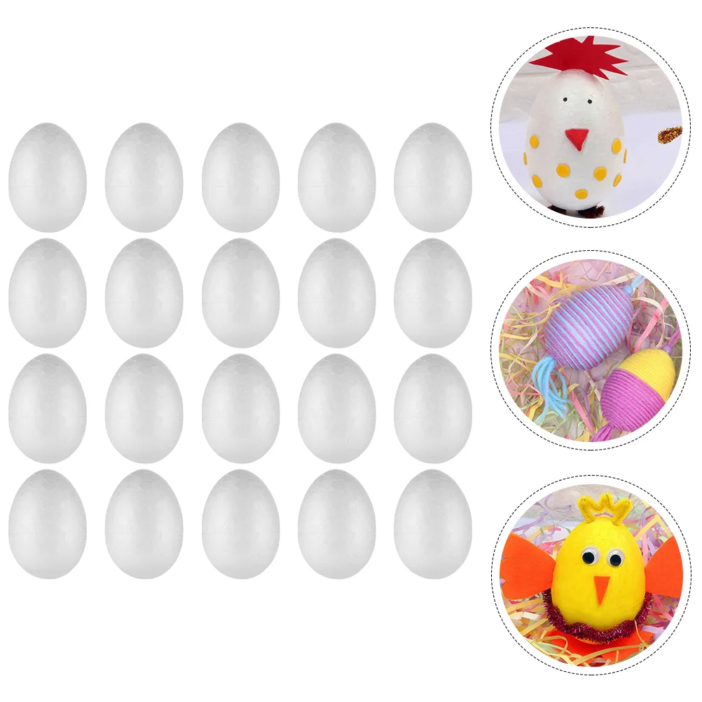 

20Pcs Egg Craft Egg White Craft Eggs Egg Decoration Diy Craft Egg White Egg Toys