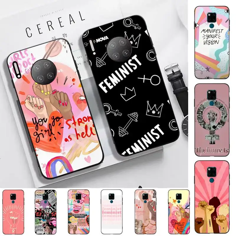 

Feminist Feminism Aesthetics Girl Power Phone Case for Huawei Mate 20 10 9 40 30 lite pro X Nova 2 3i 7se