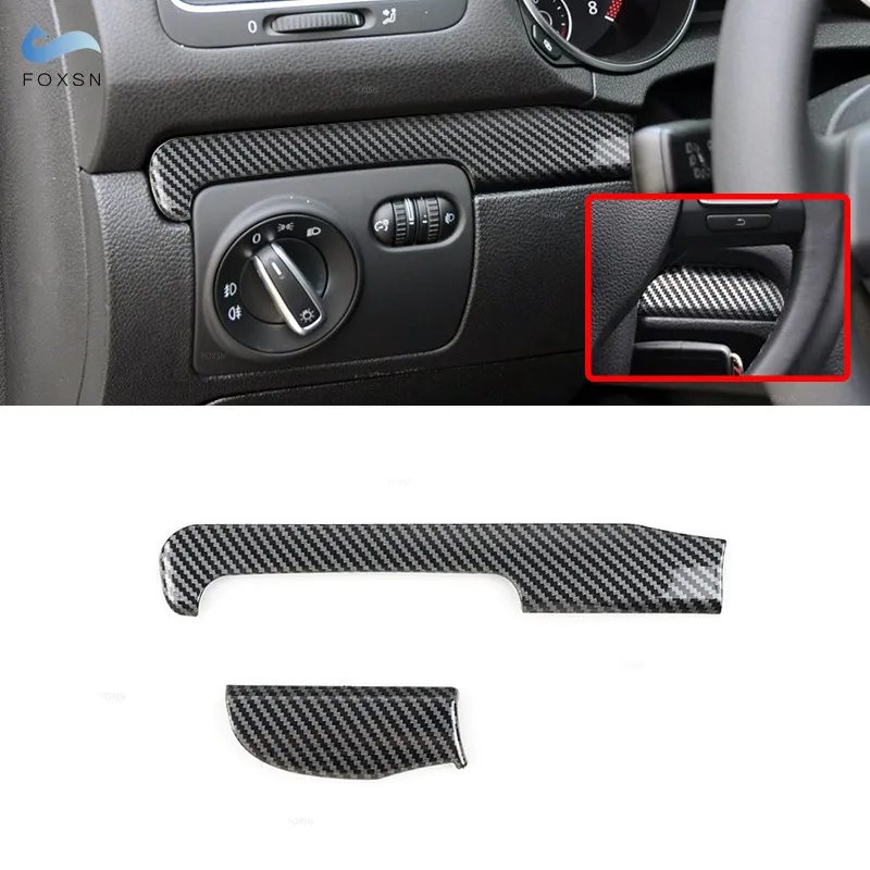

Для VW Golf 6 MK6 GTI 2008-2013, Центральная панель управления приборной панели автомобиля, полосы, крышка, отделка, аксессуары для интерьера, АБС, углеродное волокно, зернистость