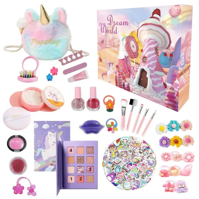 

Календарь для девочек 2022, календарь с обратным отсчетом на Рождество, набор инструментов для макияжа «сделай сам», Подарочная коробка для косметики, сувениры для вечеринки в классе