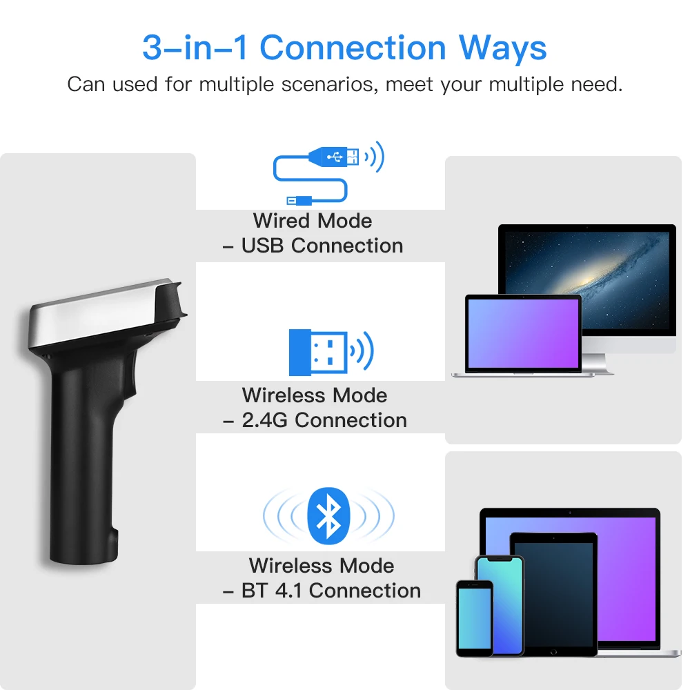 Eyoyo EY-1900C Портативный портативный CCD-считыватель штрих-кодов USB Проводной и
