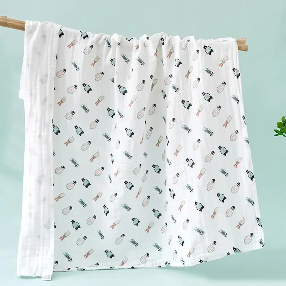 

Swaddle Blanket Warm Breathable Quick Drying Cute Animal Print Baby Blanket Swaddle Wrap Photography Prop