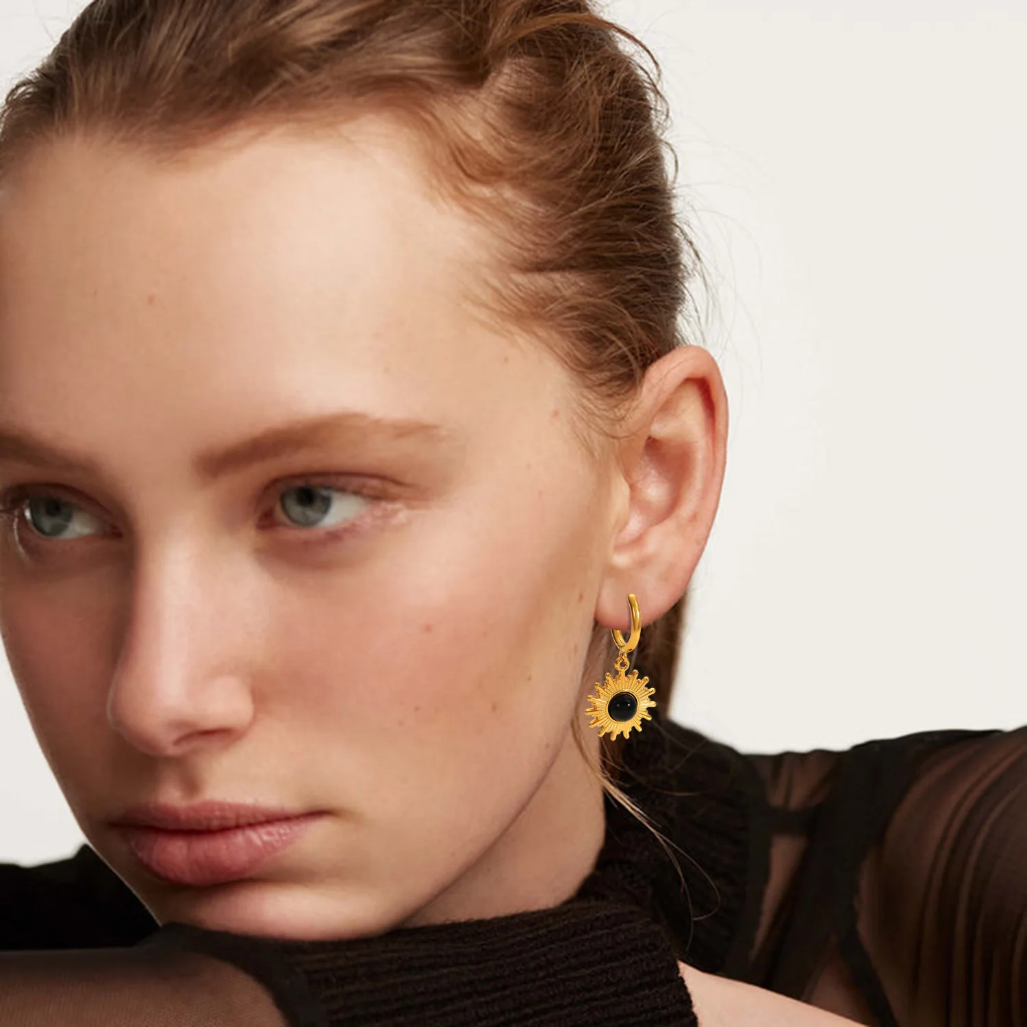 

Ins Stainless Steel Earring Natural Stone Star 18k Gold Earrings For Women Fine Jewelry Daily Wedding Delicate Gifts 2022