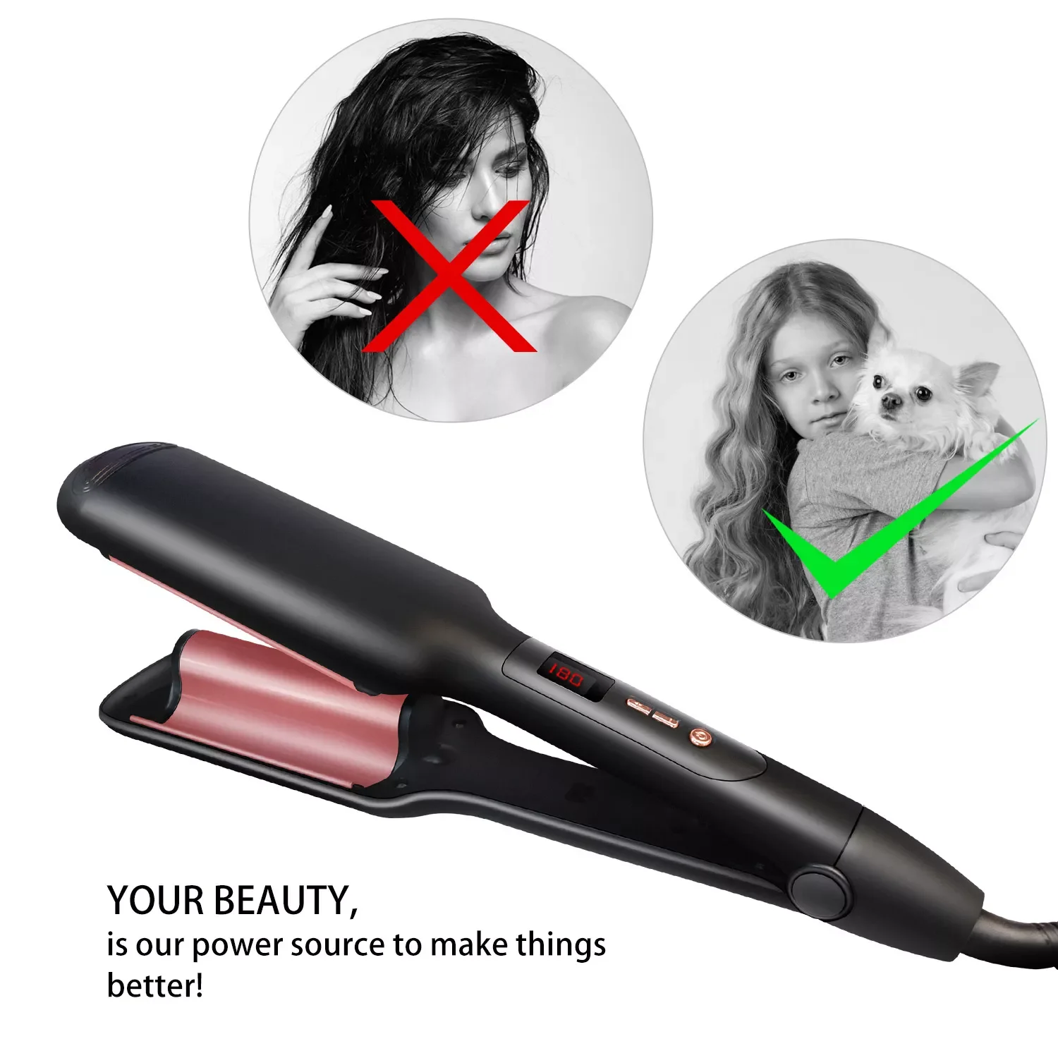 

NEW2023 Professional Hair Curler Flat Iron Barrel Hair Curling Rollers Fluffy Waver Wand Egg Roll Hair Crimper Salon Hair Stylin