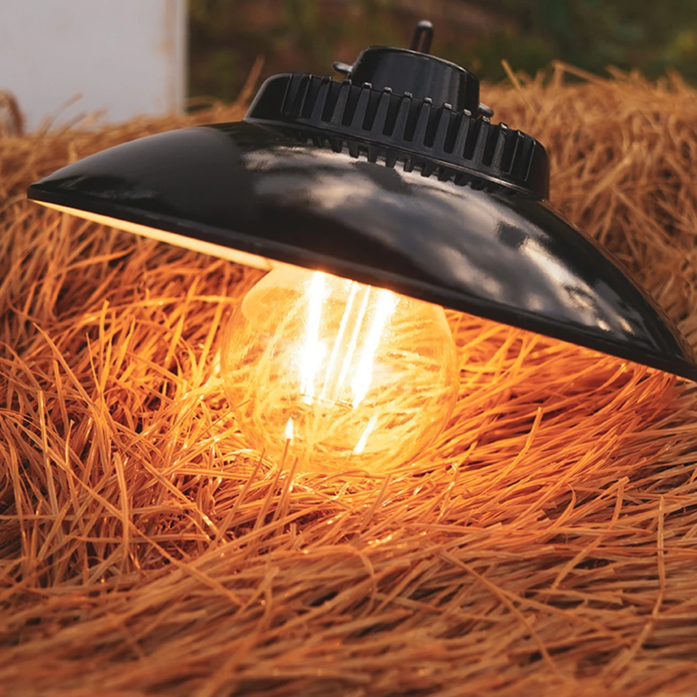 

Waterproof Tent Flashlights 2 Modes 180/200lm LED Camping Light USB Type-C Charging Retro Tent Lamp with Hook for Outdoor Garden