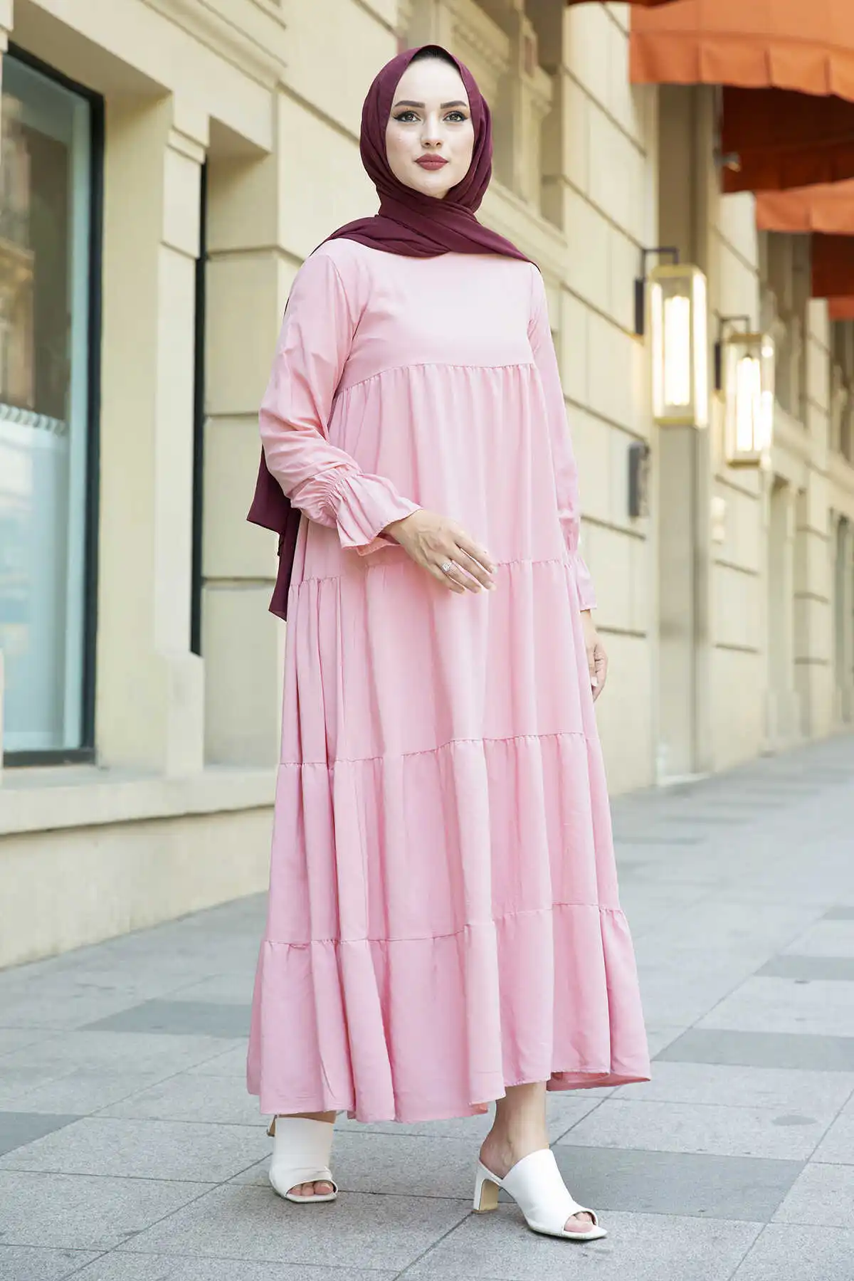 Новинка 2022, модное свободное прямое платье-хиджаб для женщин, молодежная модная повседневная версия, Женская абайя, стильное качество, роск...