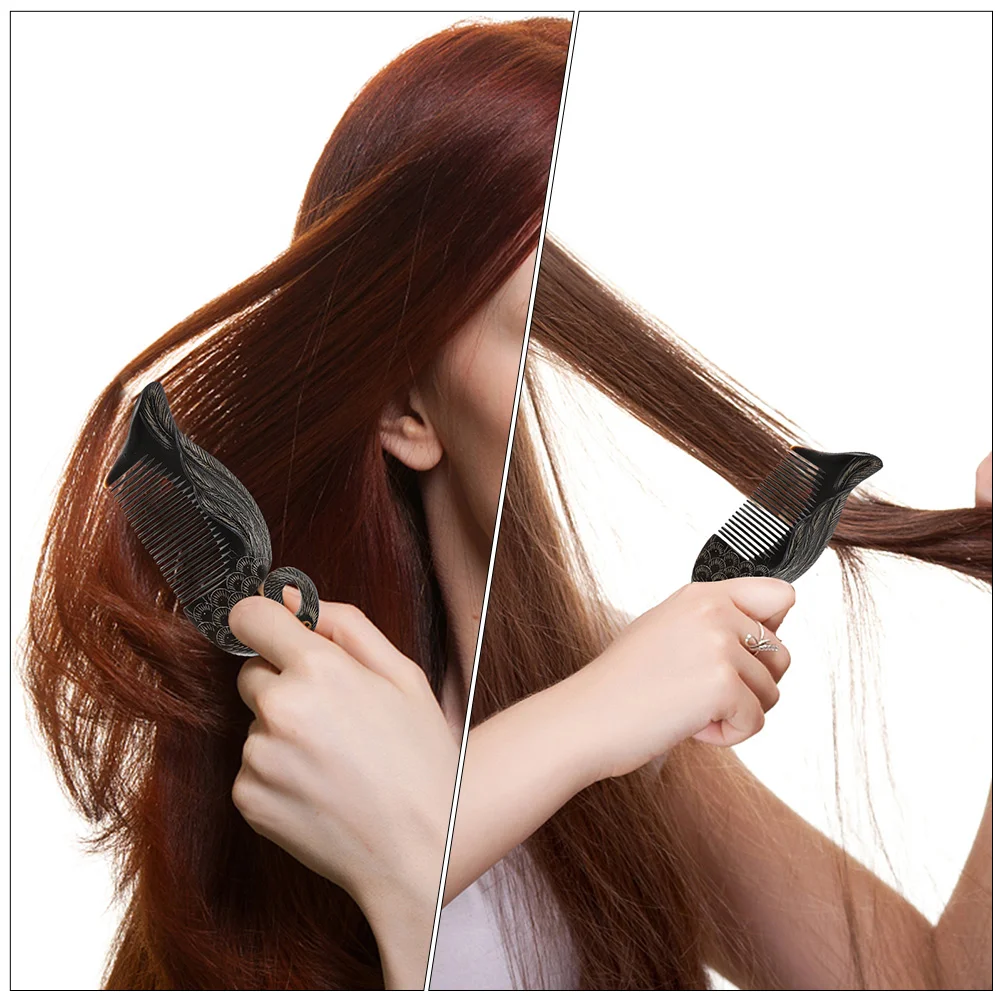 2 шт. расческа с черным лебединым рогом креативный массаж волос парикмахерский