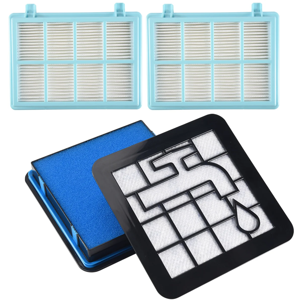 Набор из 2 фильтров для пылесосов Philips PowerPro Compact FC9331 FC9332 FC8010