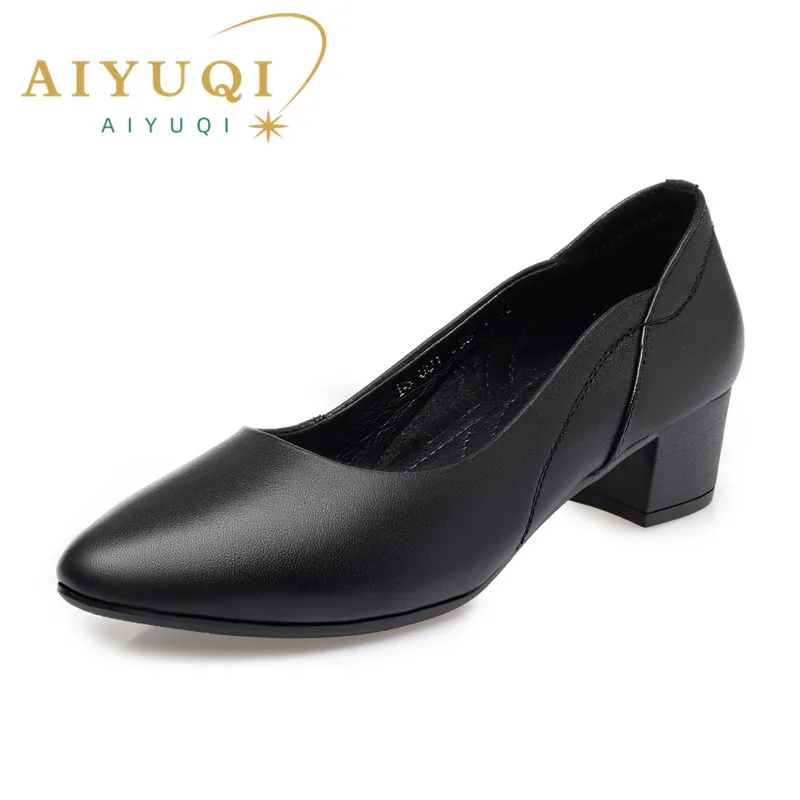 Купи AIYUQI Women Shoes Ladies Footwear 2023 Autumn New Genuine Leather Women Shoes Lady Formal Wear Female Office Shoes за 2,563 рублей в магазине AliExpress