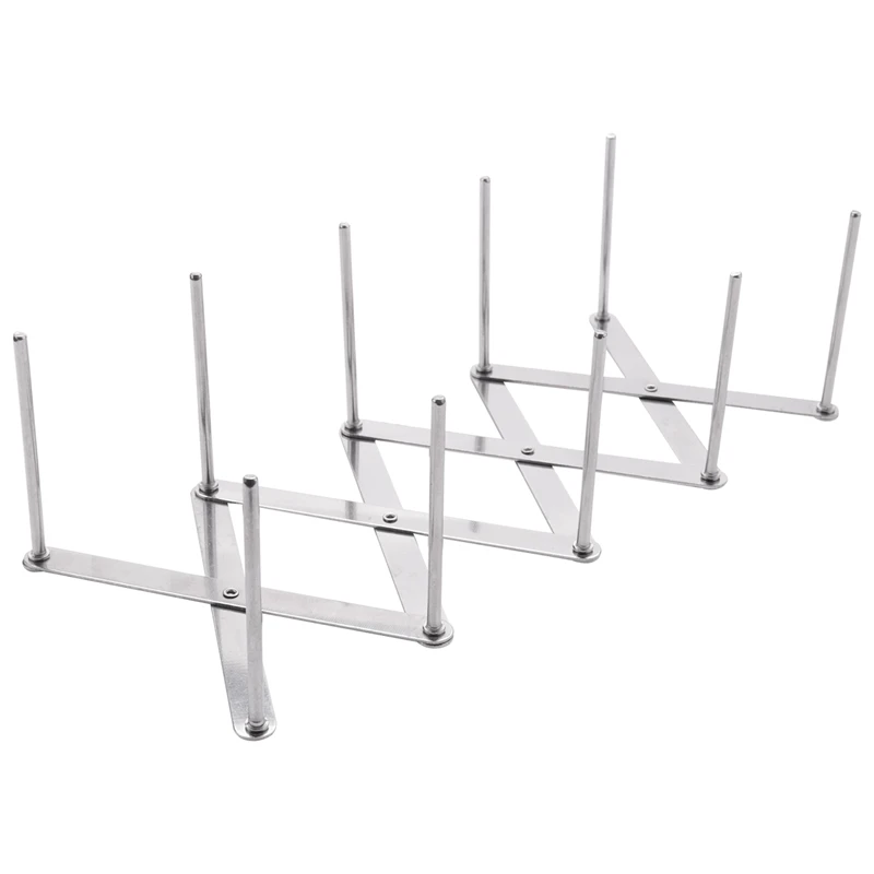 Kitchen Organizer Stainless Steel Pot Lid Dish Holder Rack Steamer Shelf Tray Cookware Adjustable Length Storage |