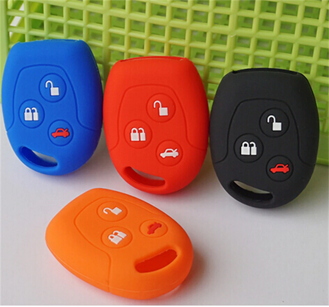 

Силиконовый чехол-брелок для автомобильного ключа, комплект защитных чехлов для Ford Mondeo Fiesta Focus C-Max KA GALAXY, держатель для пульта дистанционног...