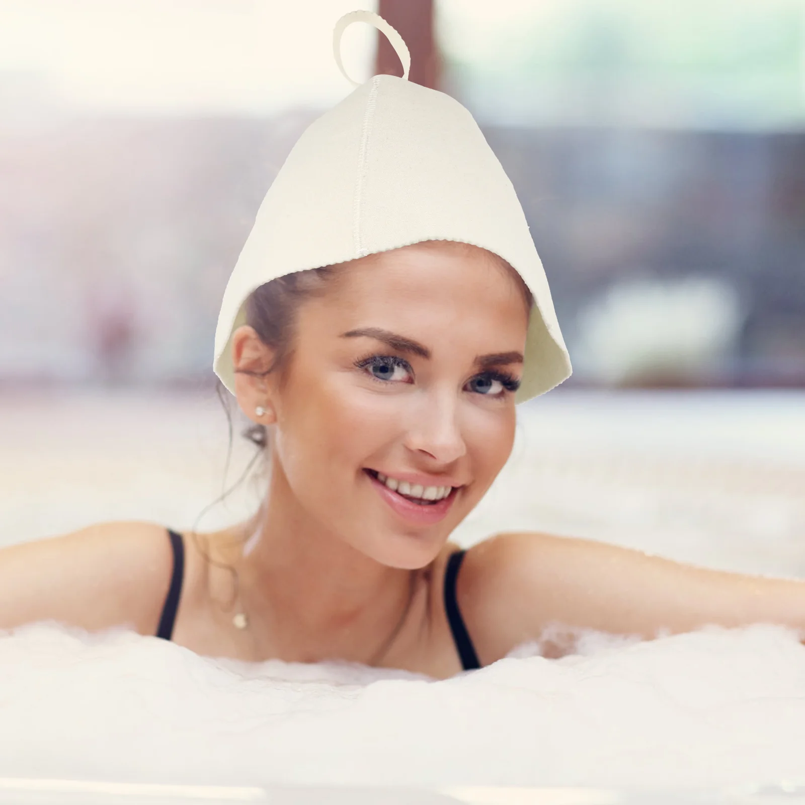 2-х шт. шапочка для душа спа зажим шляпы фетровая паровая сауна мужчин мягкая