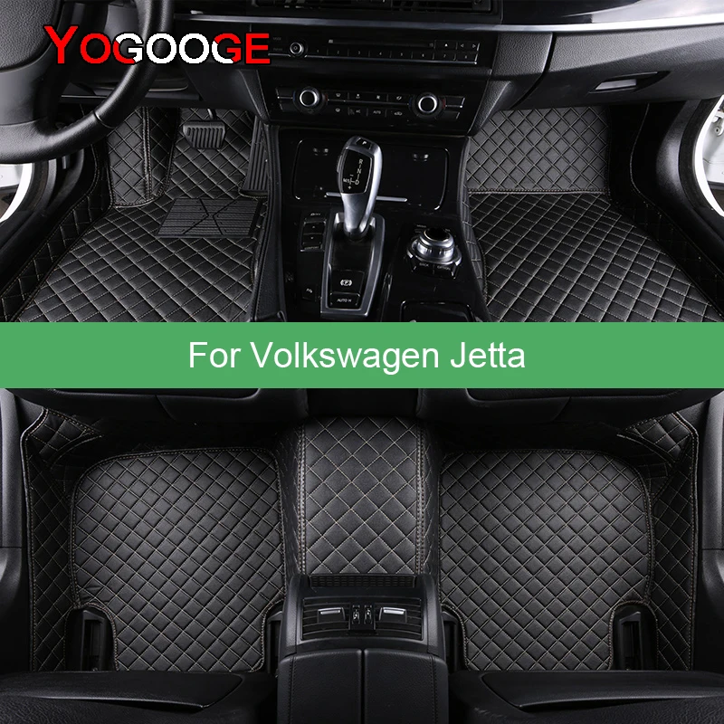 YOGOOGE  Car Floor Mats For VW Jetta Foot Coche Accessories Auto Carpets