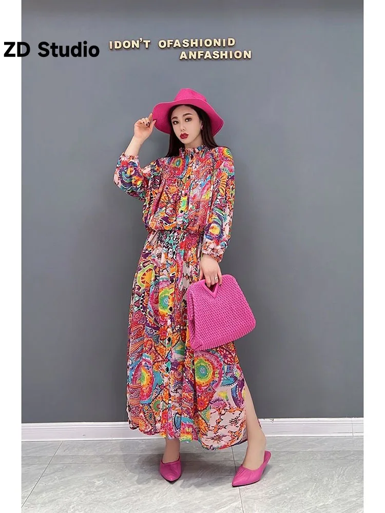 

[ZD Studio] 2023 Summer New Fashion Dress Casual Chiffon Style Slim Fit Women's Wear