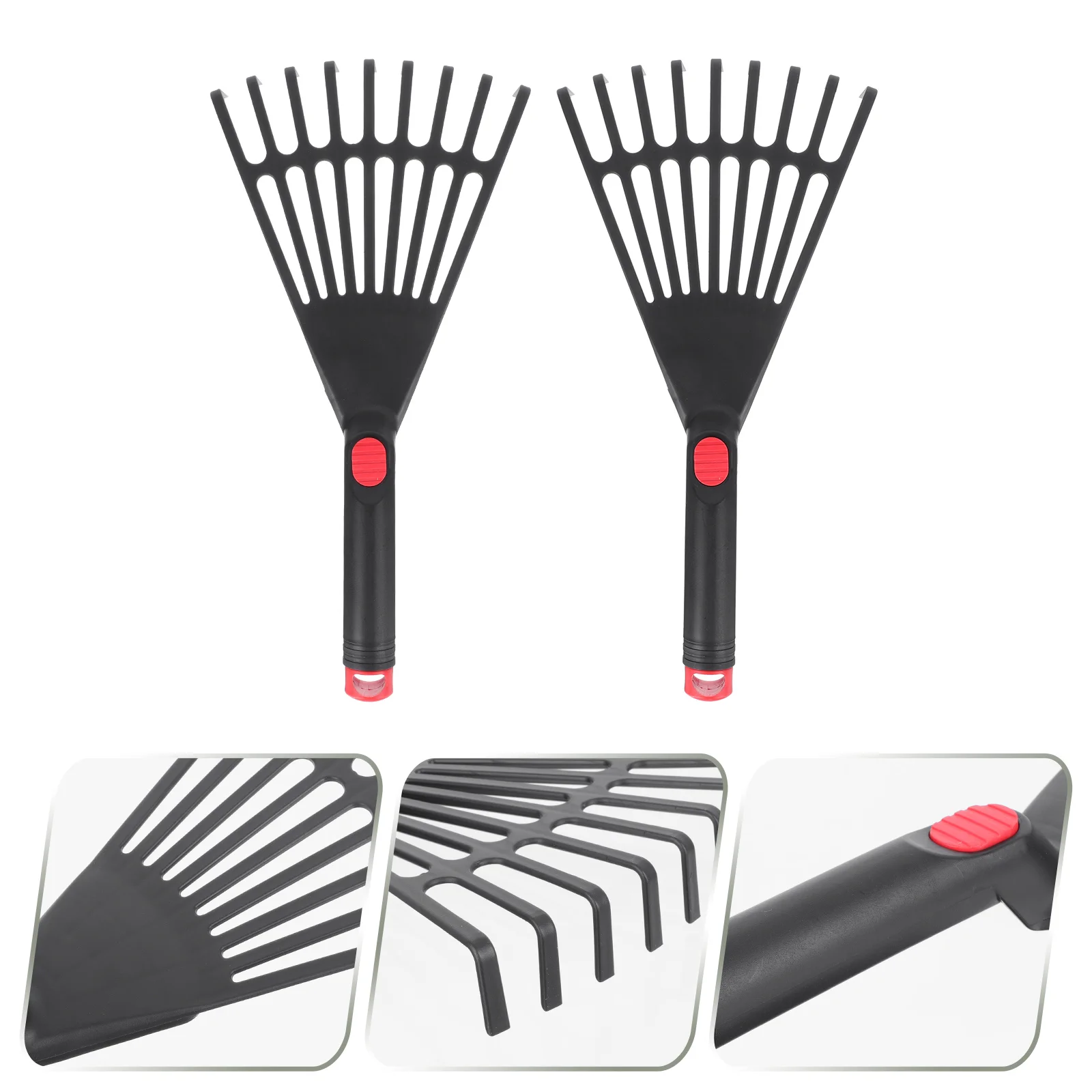 

2 Pcs Garden Pitchfork Fork Replacement Heads 9 Claw Rake Leaves Handheld Claw Rake Plastic Leaf Rake Tool