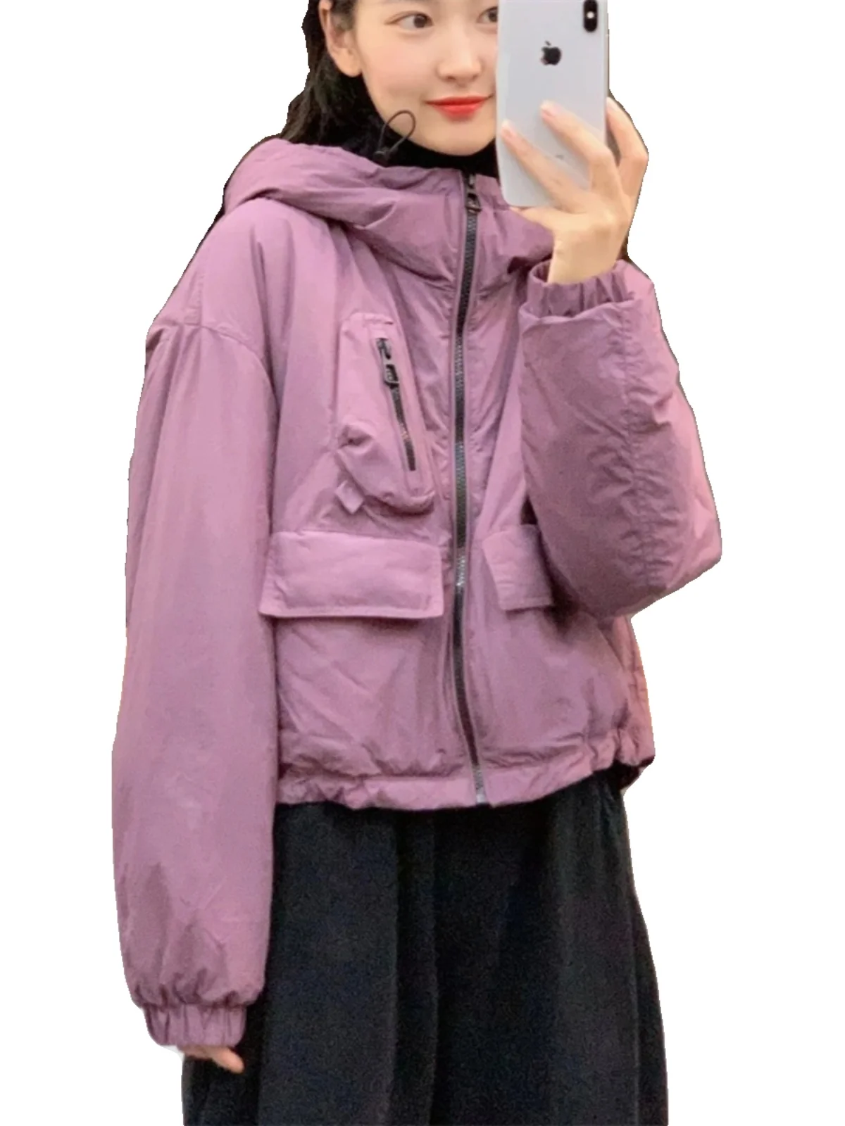 2024 Winter New Women Casual Hood Warm Loose Younger Fashion Short Down jacket