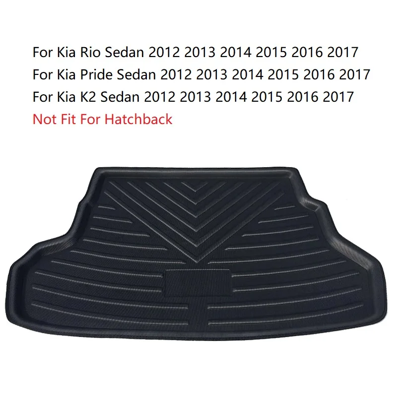 

Автомобильный задний коврик для багажника, поднос для багажника, коврики, коврики против грязи для Kia Rio Pride K2 Sedan 2012- 2015 2016 2017
