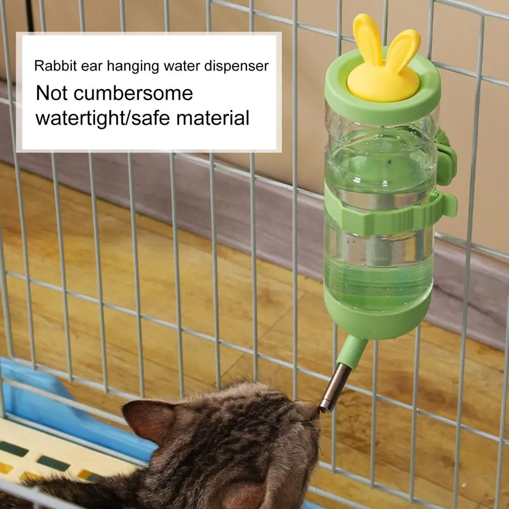 

550ML/950ML Cat Water Feeder Rabbit Ears Cover Pet Dog Cat Cage Hanging Pet Dog Cat Water Dispenser Pet Supplies
