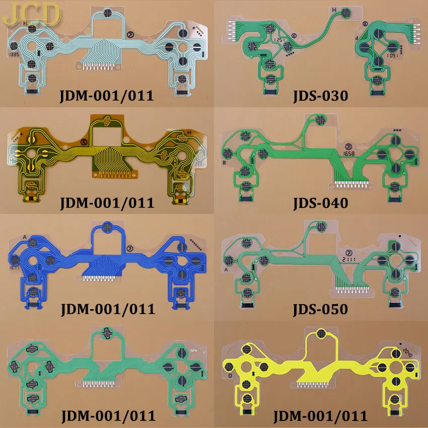 

Запасные кнопки JCD для PS4 Pro, тонкий контроллер, ленточная печатная плата 050 030, проводящая пленка, клавиатура, гибкий кабель, печатная плата