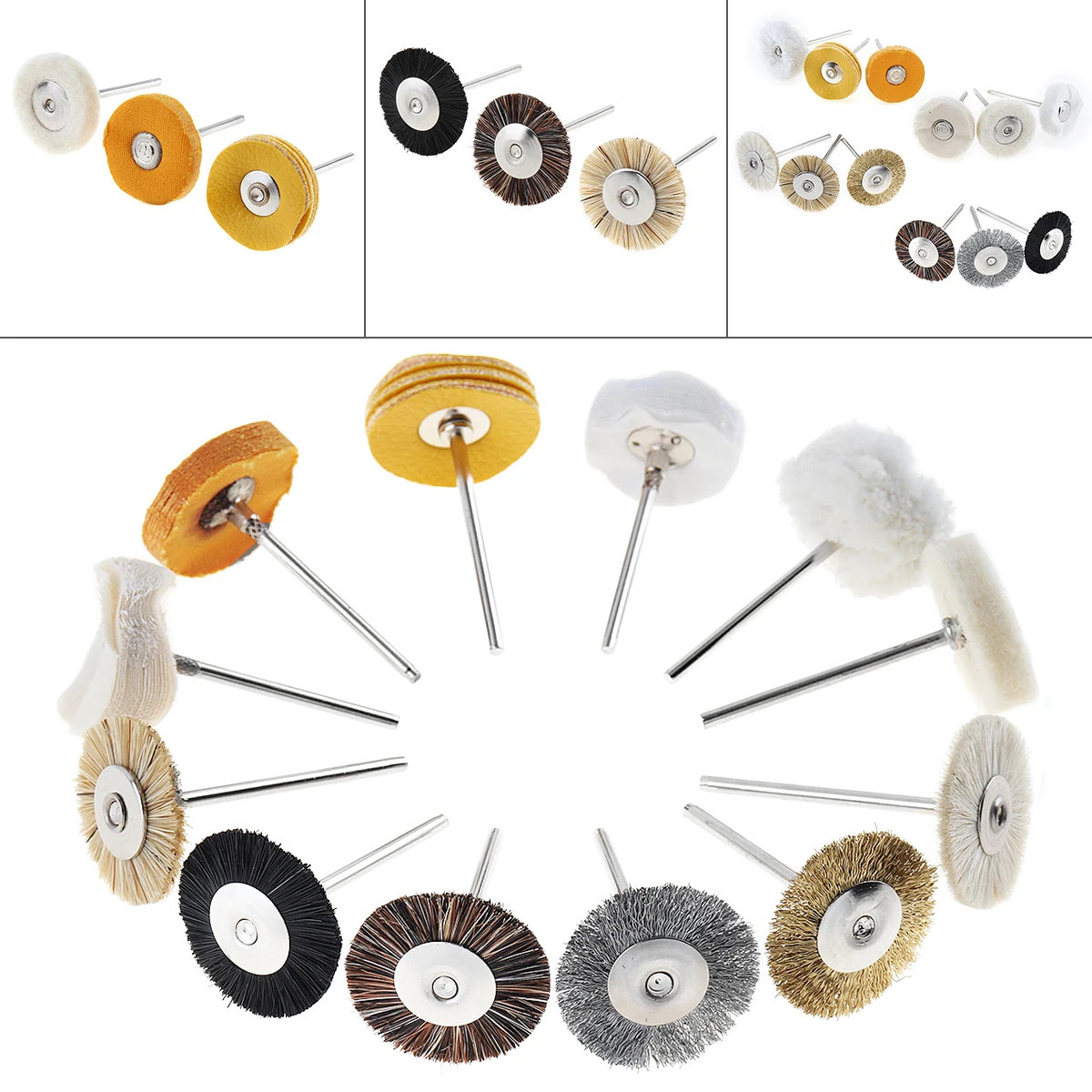 

Шерстяная щетка с хвостовиком, устройство для полировки, 12 шт./компл.