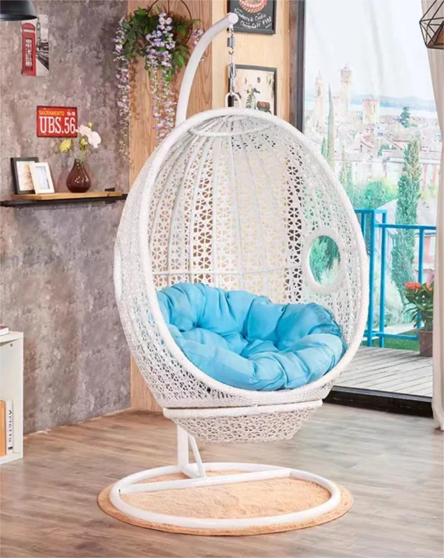 

Rattan Outdoor Hammock Garden Swing Bed Rattan Hanging Egg Chair Patio Swings