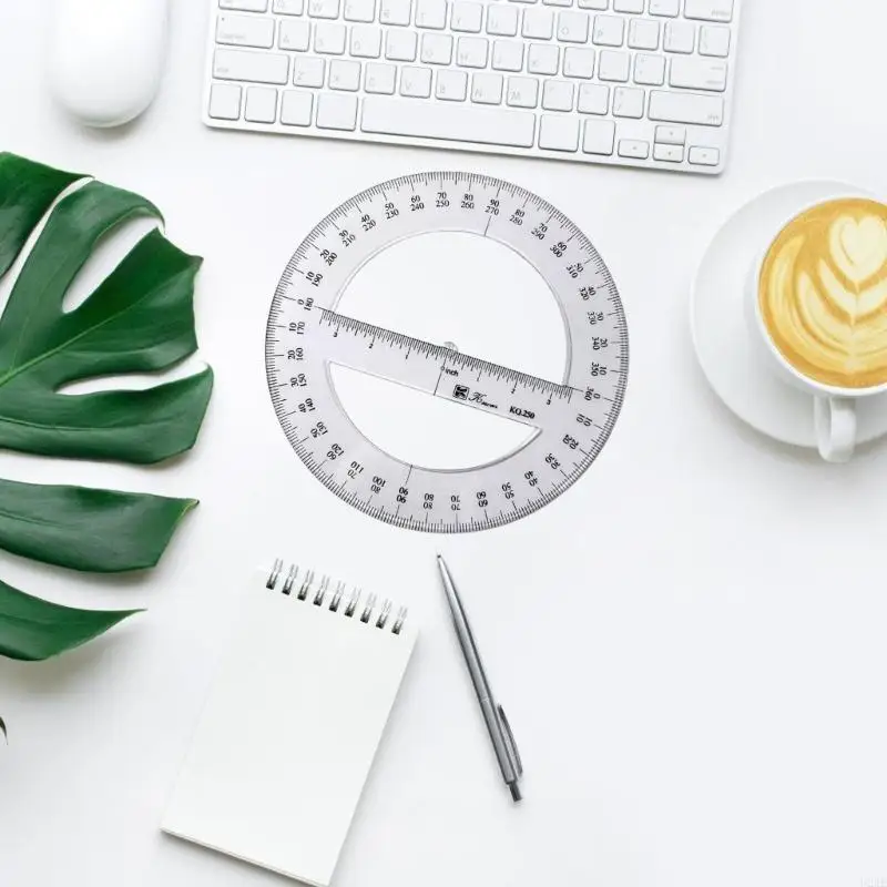 U2JE 25 см круглый транспортир линейка круг трафарет для рисования