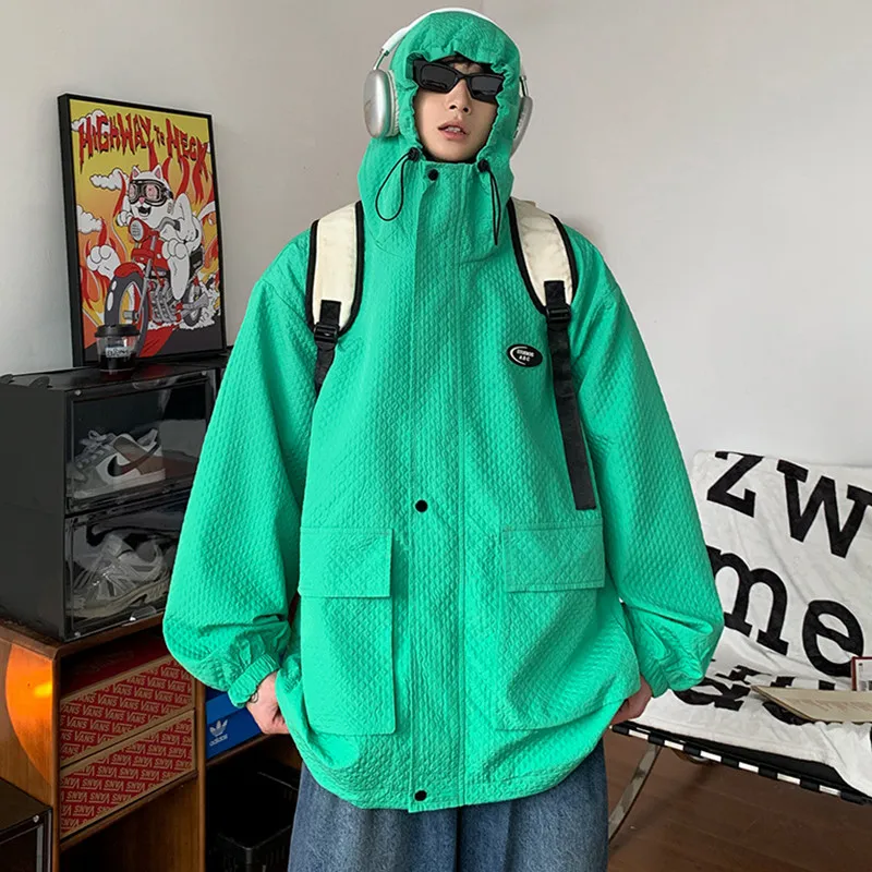 

Мужские куртки с капюшоном 2023, мужские тренчи, весенние повседневные куртки на молнии, мужские модные куртки для уличного спорта, размеры