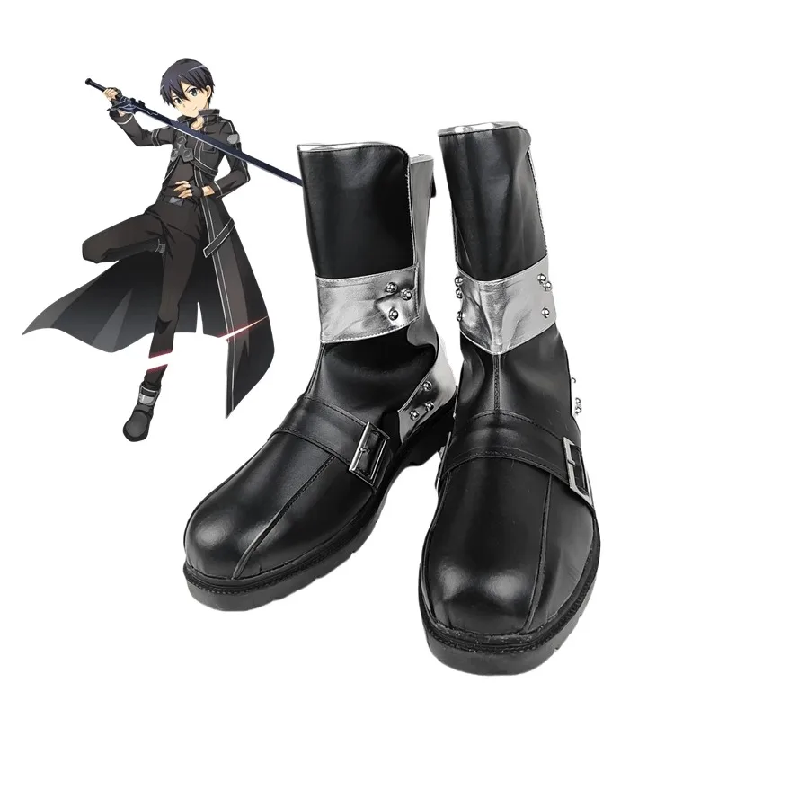 Kirigaya Kazuto Обувь для косплея на высоком каблуке Игра Sword Art Online Сапоги выступлений