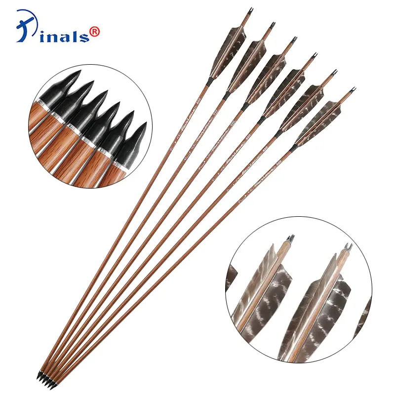

Archery Traditional Arrows 400-600 Spine ID6.2mm Turkey Feather Carbon Shafts for Recurve Longbow Compound Bows Hunting Targets